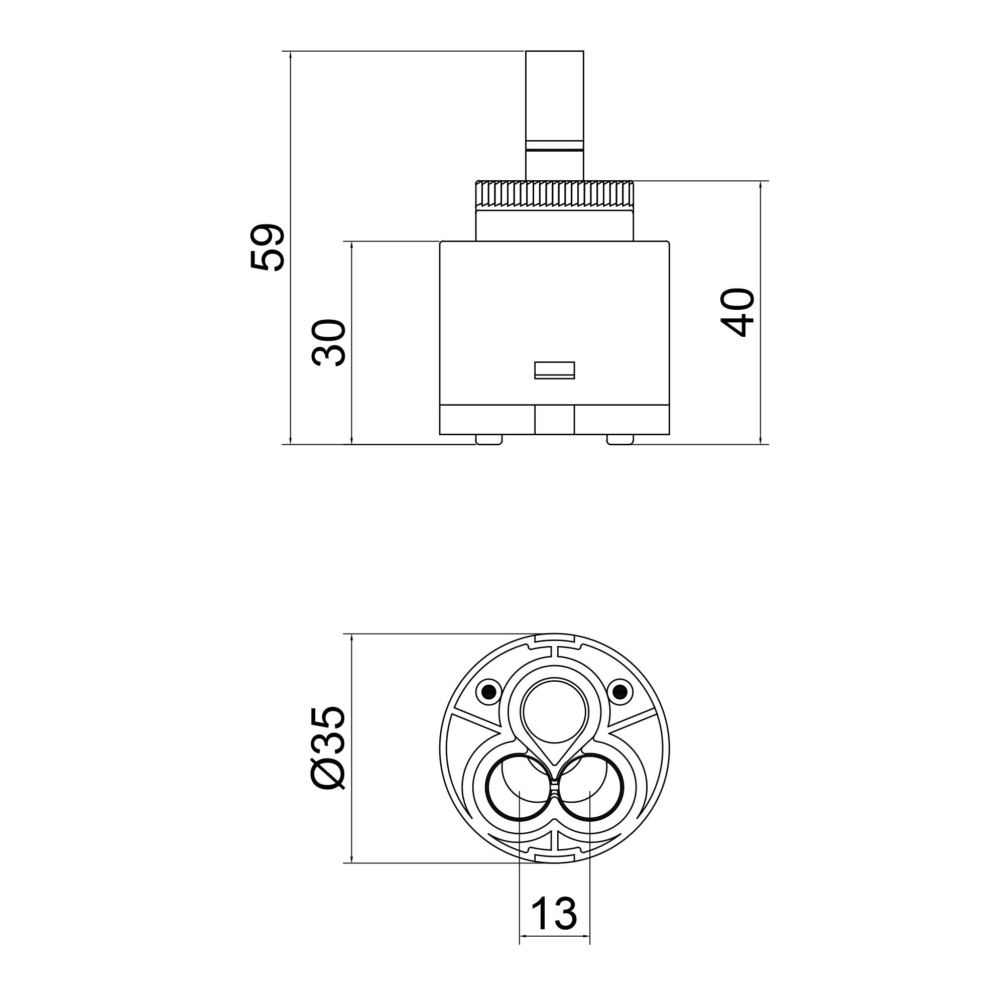 Картридж для змішувача Qtap Spojeni 35 мм (QT35MM)