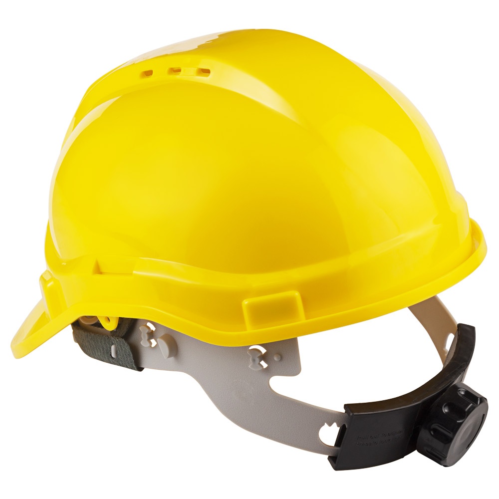 Каска будівельна Sigma 8 точок кріплення (жовта)