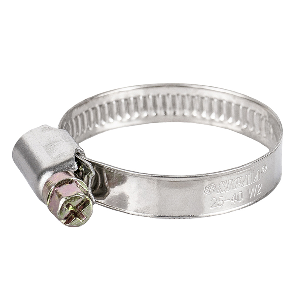 Хомут черв'ячний Sigma нержавіючий 9 мм D25-40 мм 25 шт