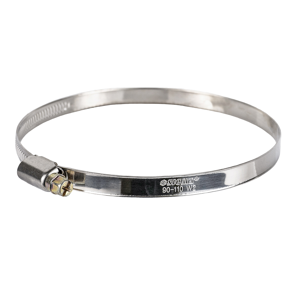 Хомут черв'ячний Sigma нержавіючий 9 мм D90-110 мм 10 шт