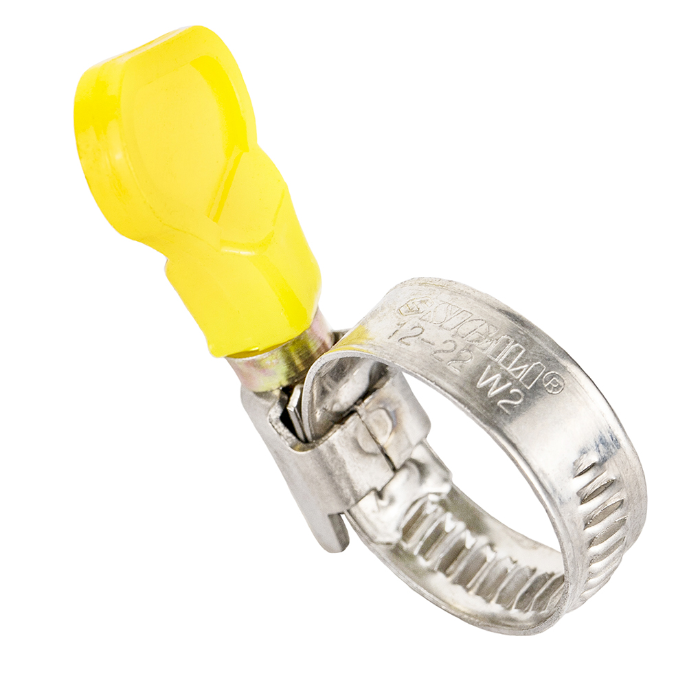 Хомут черв'ячний Sigma нержавіючий з метеликом 9 мм D12-22 мм 25 шт