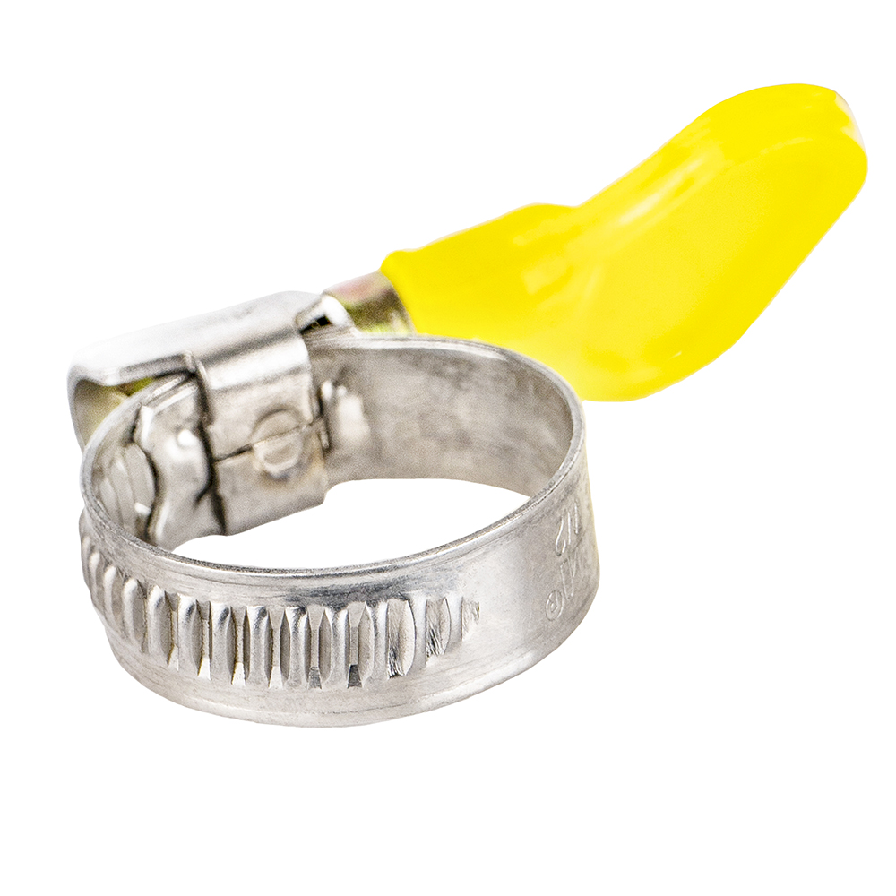 Хомут черв'ячний Sigma нержавіючий з метеликом 9 мм D12-22 мм 25 шт