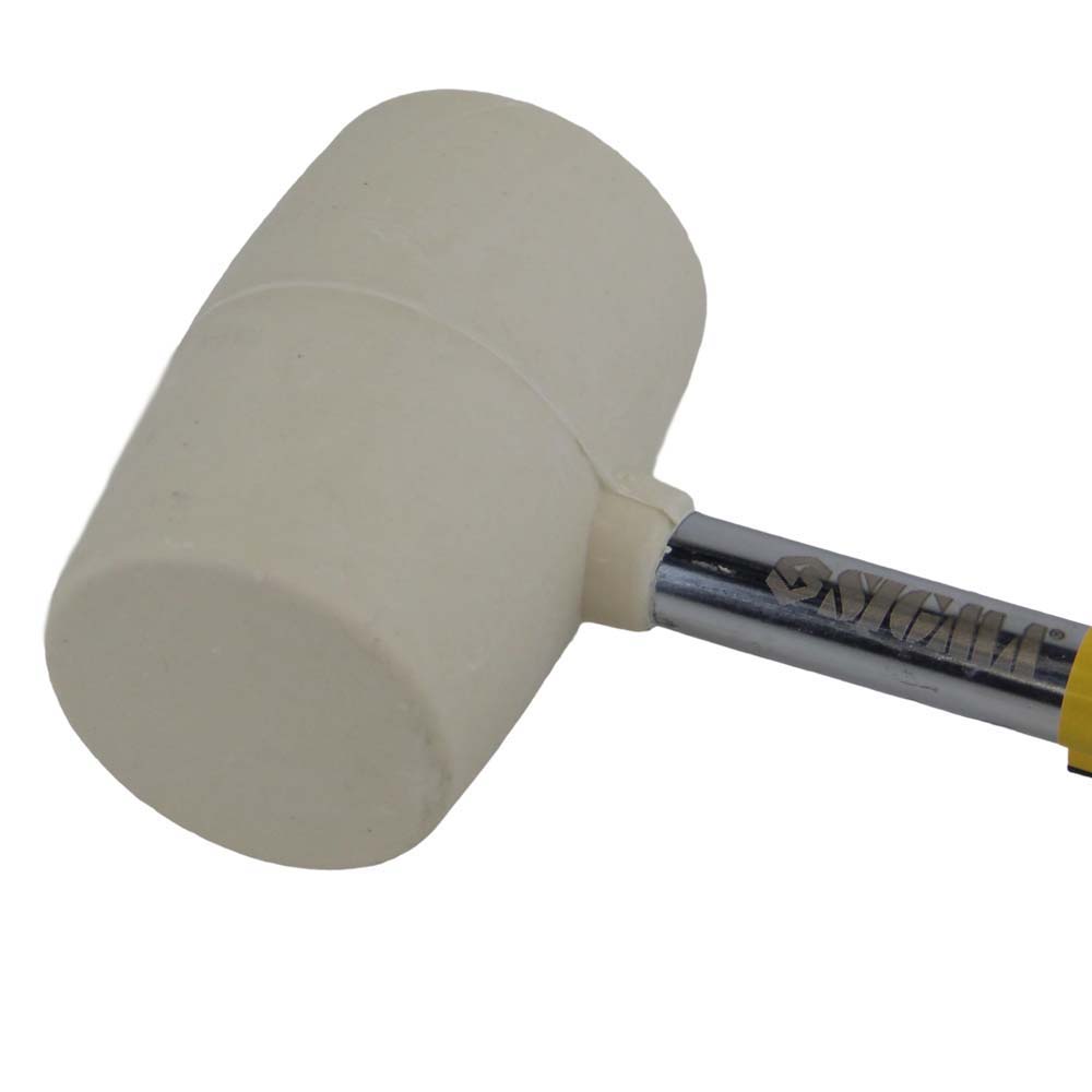 Киянка Sigma гумова біла 225 г металева обгумована рукоятка