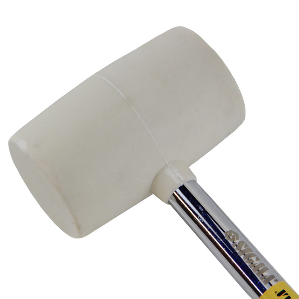 Киянка Sigma гумова біла 450 г металева обгумована рукоятка