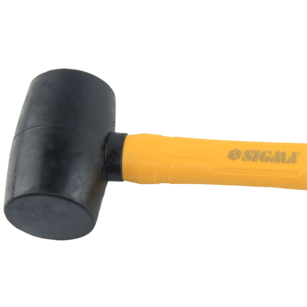 Киянка Sigma гумова чорна 225 г фібергласова рукоятка