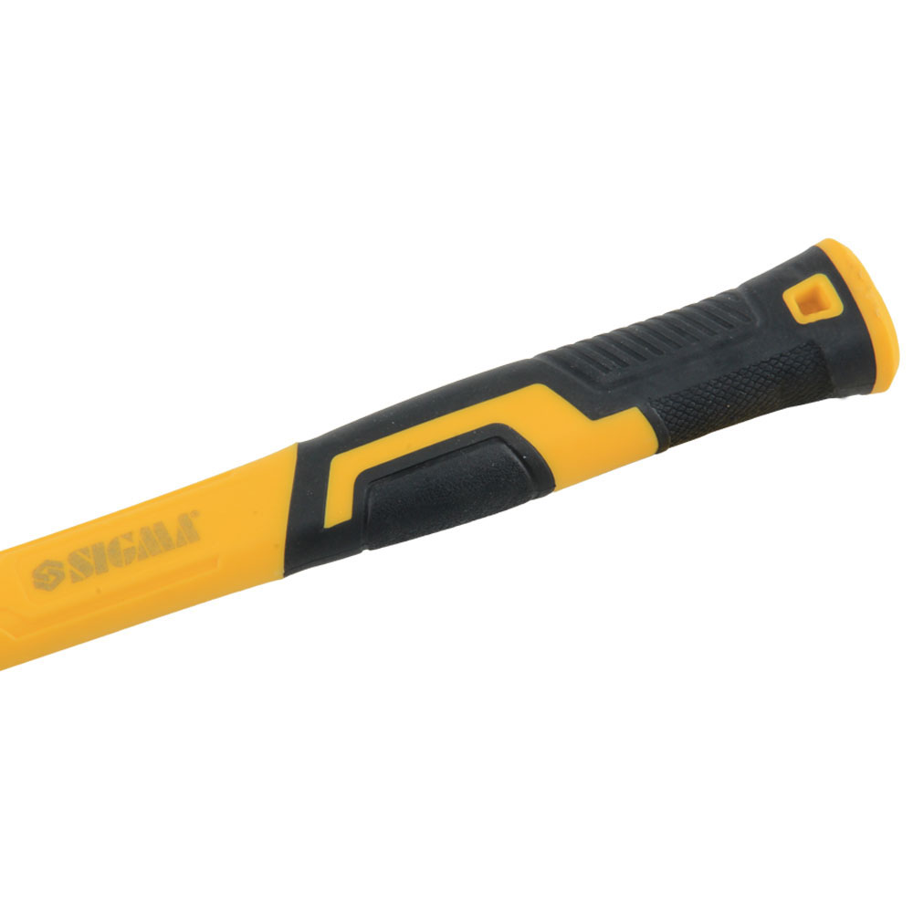 Киянка Sigma гумова чорна 340 г фібергласова рукоятка