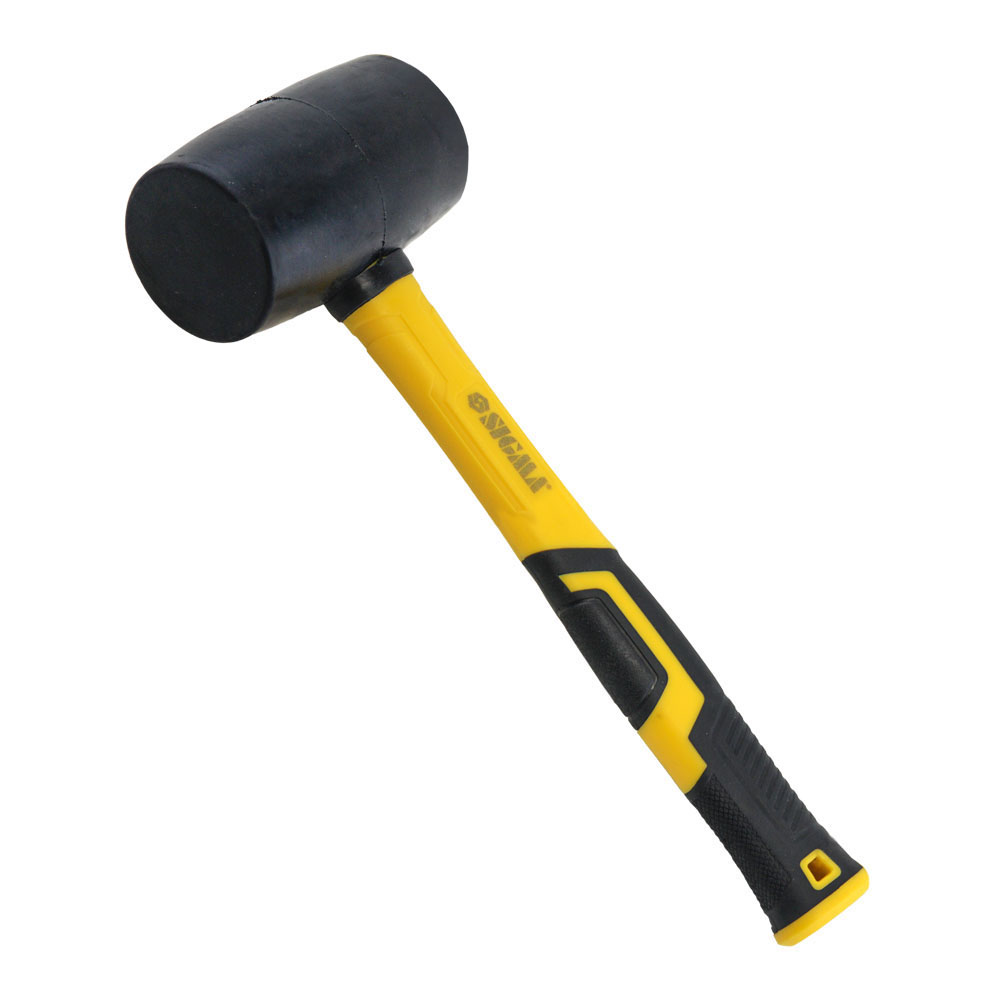 Киянка Sigma гумова чорна 450 г фібергласова рукоятка