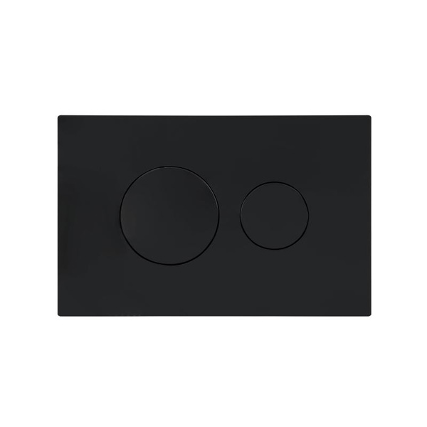 Клавіша змиву Qtap Standard 152 × 236 × 28 мм, Matt Black, кругла (QTSTD164BLM49470)