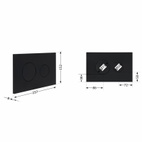 Клавіша змиву Qtap Standard 152 × 236 × 28 мм, Matt Black, кругла (QTSTD164BLM49470)
