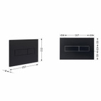 Клавіша змиву Qtap Standard 152 × 236 × 28 мм, Matt Black, лінійна (QTSTD164BLM49473)