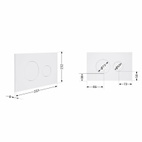 Клавіша змиву Qtap Standard 152 × 236 × 28 мм, White, кругла (QTSTD164W49468)