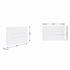 Клавіша змиву Qtap Standard 152 × 236 × 28 мм, White, лінійна (QTSTD164W49471)
