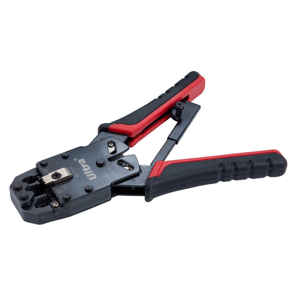 Кліщі для обтиску телекомунікаційних конекторів Ultra 4Р4С, 6Р6С, 8Р8С, 10Р10С з тріскачкою