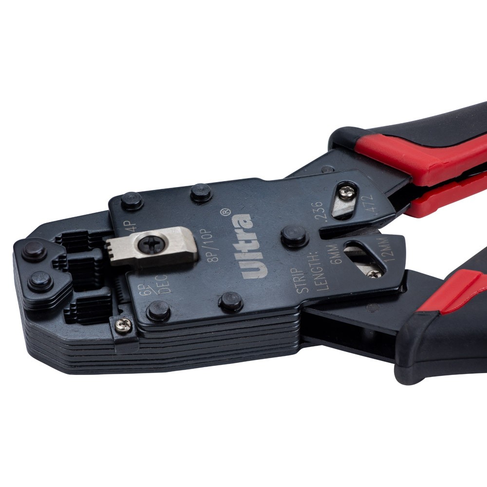 Кліщі для обтиску телекомунікаційних конекторів Ultra 4Р4С, 6Р6С, 8Р8С, 10Р10С з тріскачкою