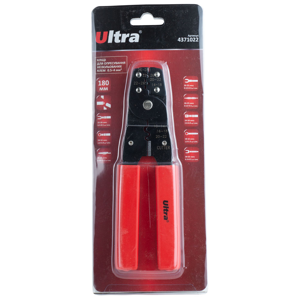 Кліщі для опресування неізольованих клем Ultra 0.5-4 мм²