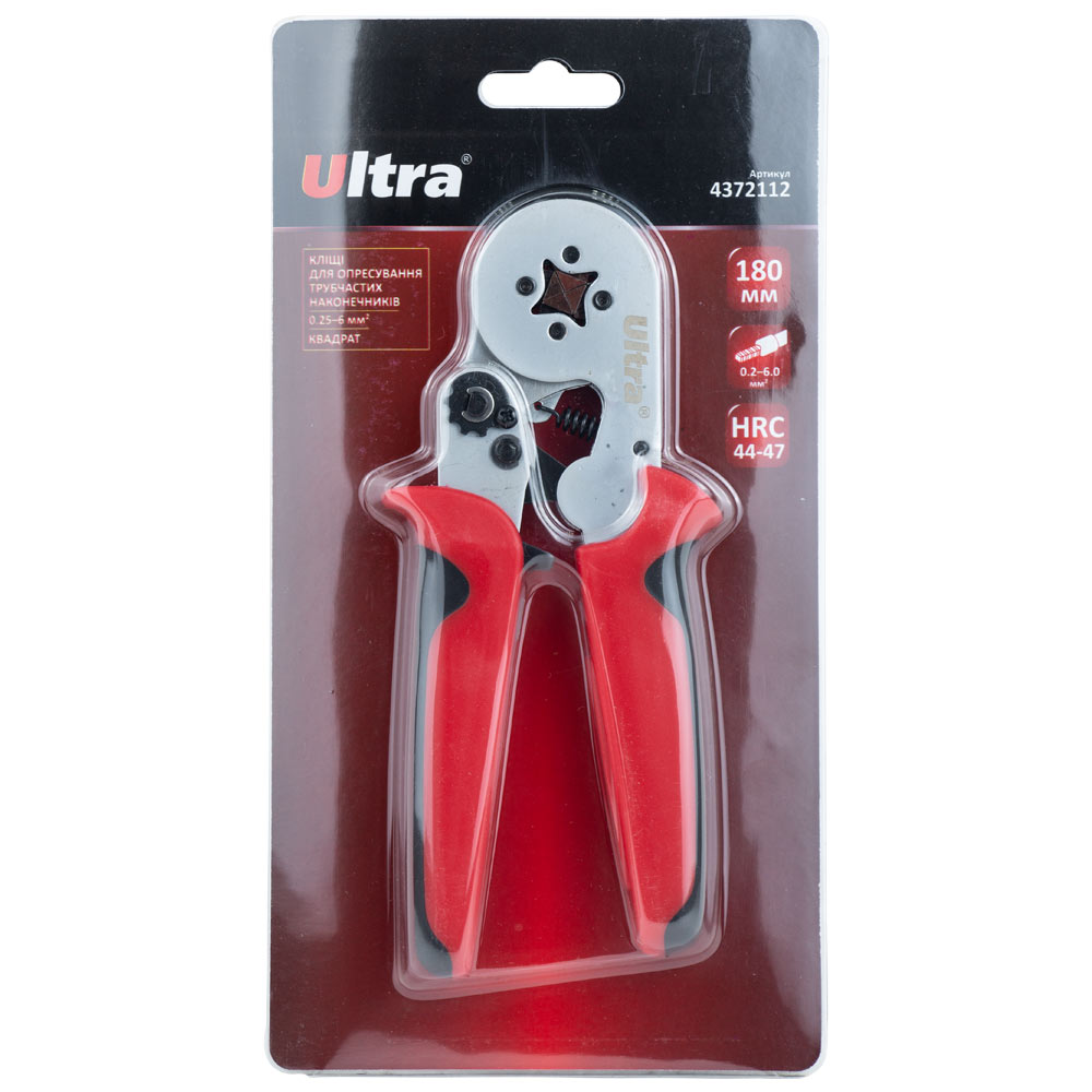 Кліщі для опресування трубчастих наконечників Ultra 0.25-6 мм² (квадрат)