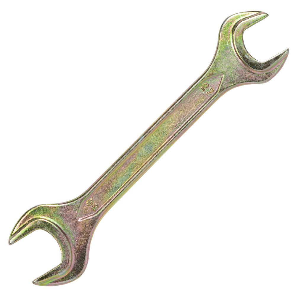 Ключ ріжковий Sigma 27 х 30 мм жовтий цинк