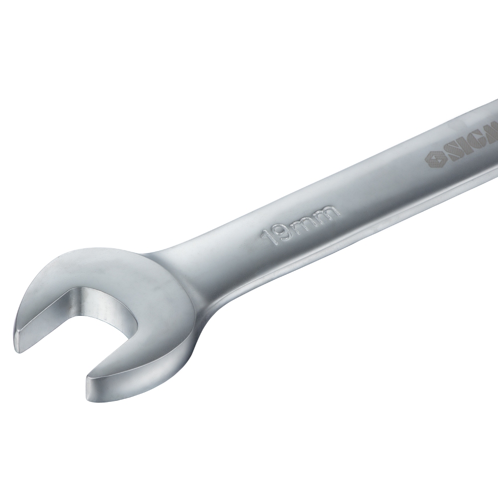 Ключ рожково-накидной Sigma CrV с трещоткой 19 мм