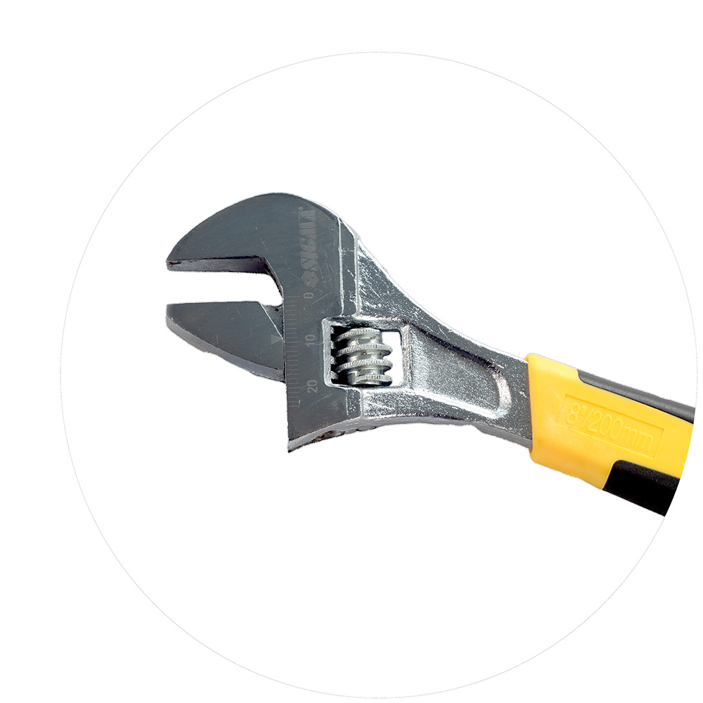 Ключ розвідний Sigma Crv 200 мм (обгумована рукоятка)