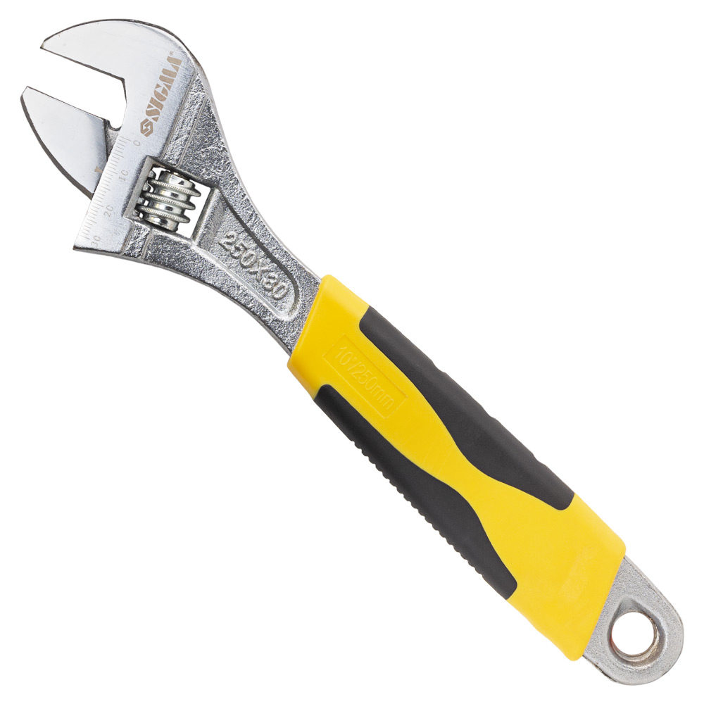 Ключ розвідний Sigma Crv 250 мм (обгумована рукоятка)