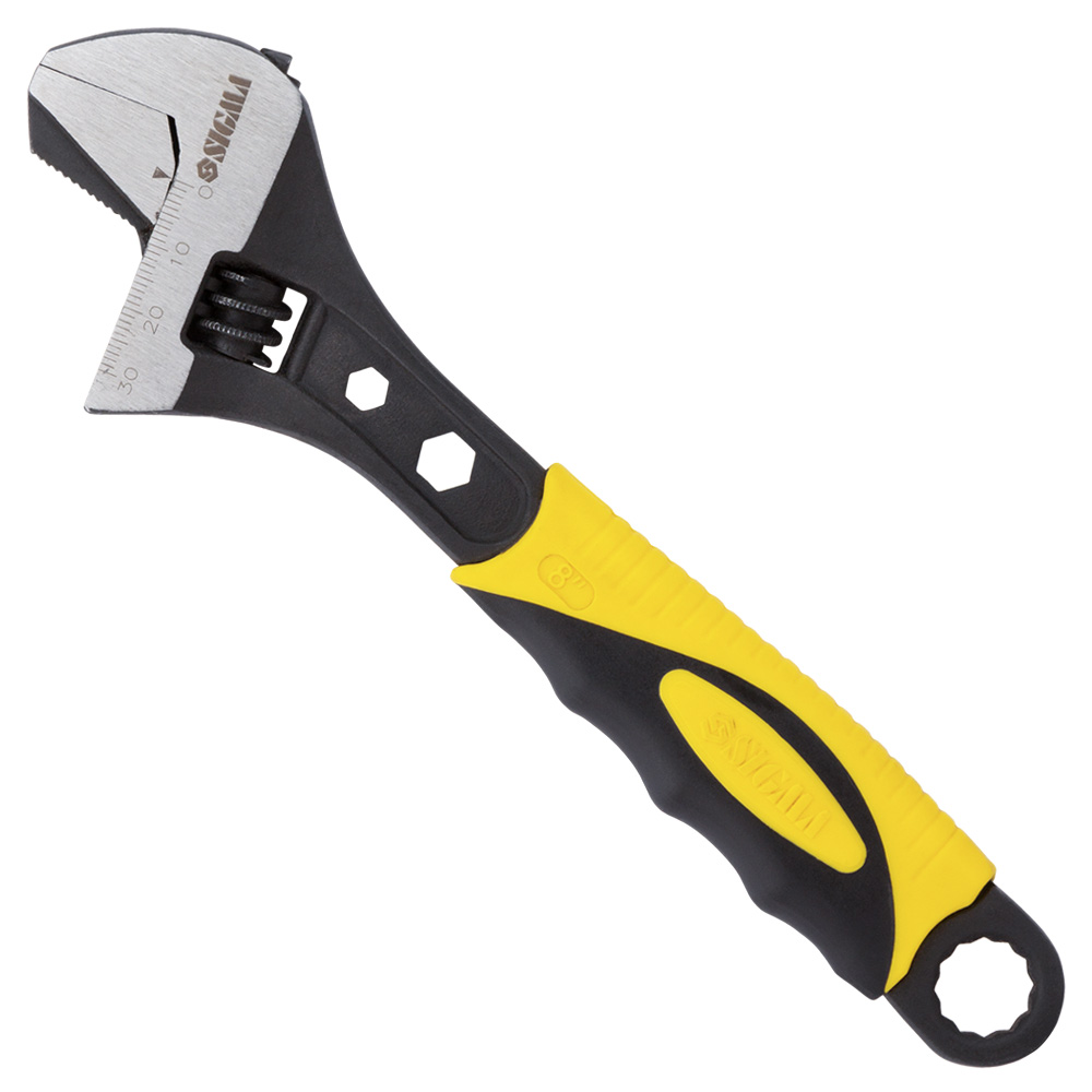 Ключ розвідний Sigma Crv (TPR) з переставной губкою 200 мм 0-30 мм