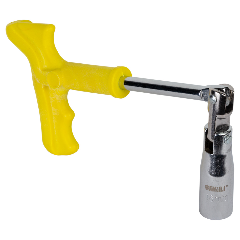 Ключ свічковий Sigma з шарніром посилений 16 мм