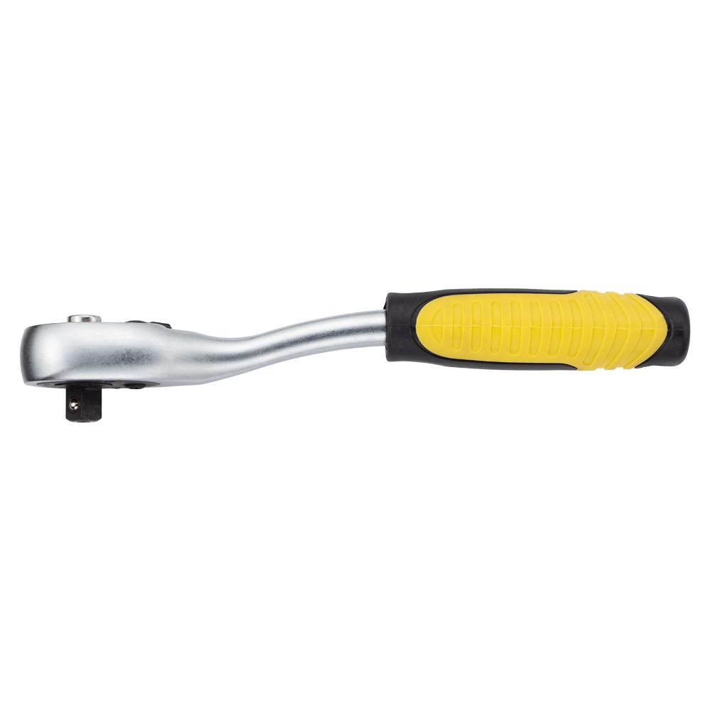 Ключ-тріскачка Sigma CrV з вигнутою ручкою 1/4" 150 мм 72T