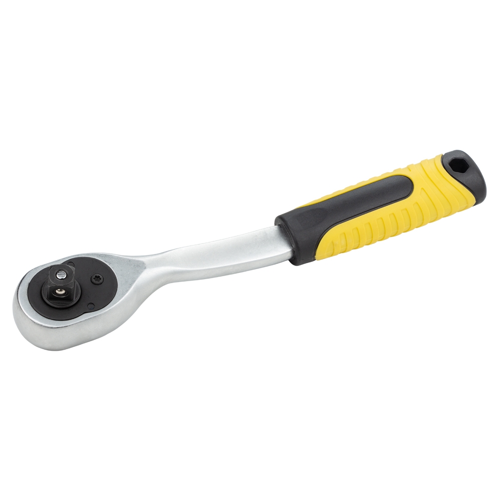 Ключ-тріскачка Sigma CrV з вигнутою ручкою 3/8" 200 мм 72T