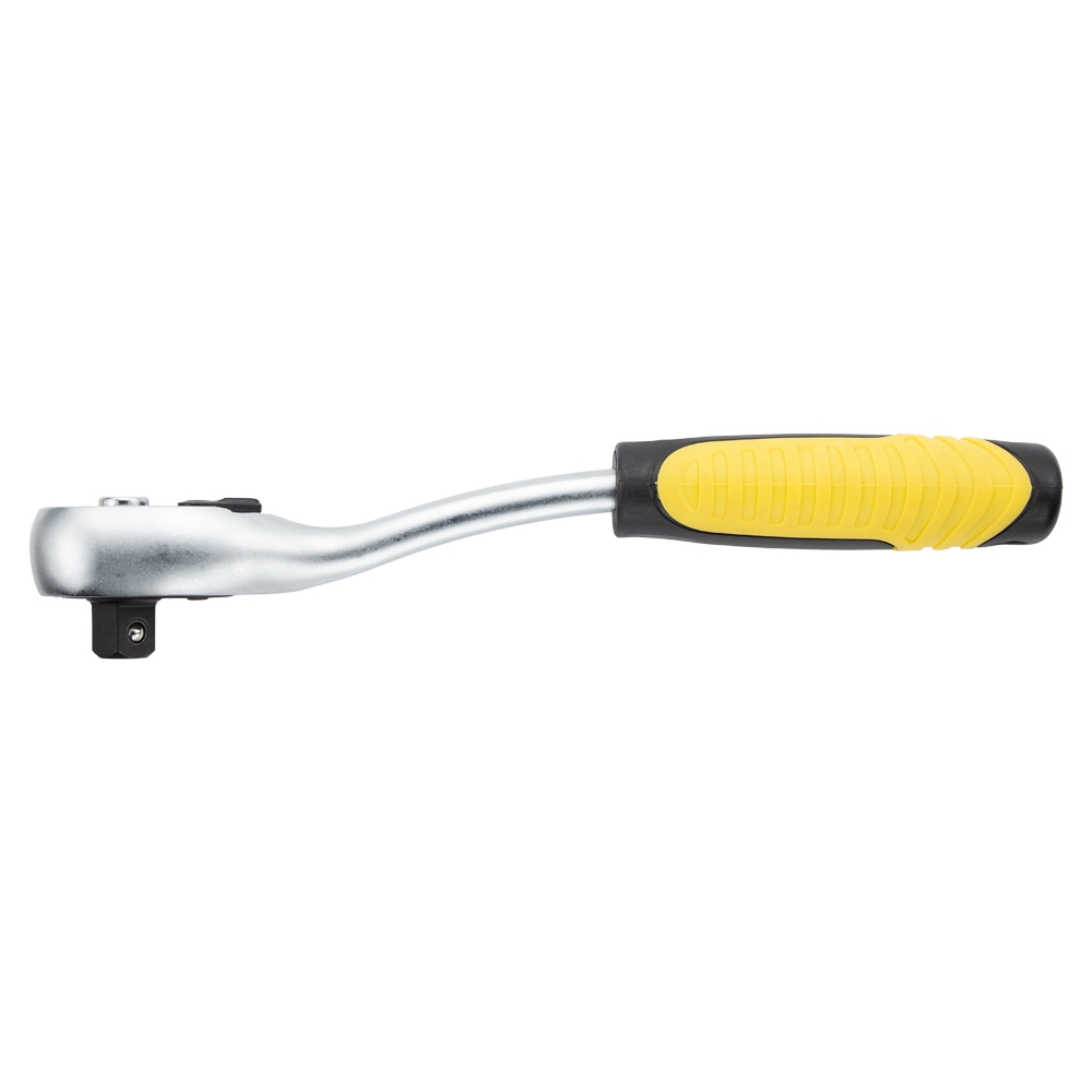 Ключ-тріскачка Sigma CrV з вигнутою ручкою 3/8" 200 мм 72T