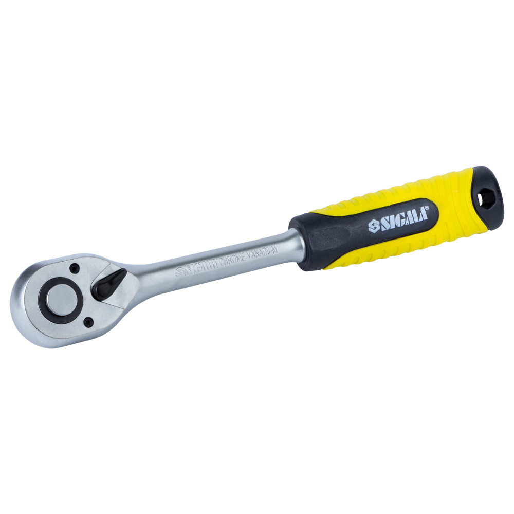 Ключ-трещотка Sigma mid CrV 1/2" с набором насадок и удлинителем 12 шт