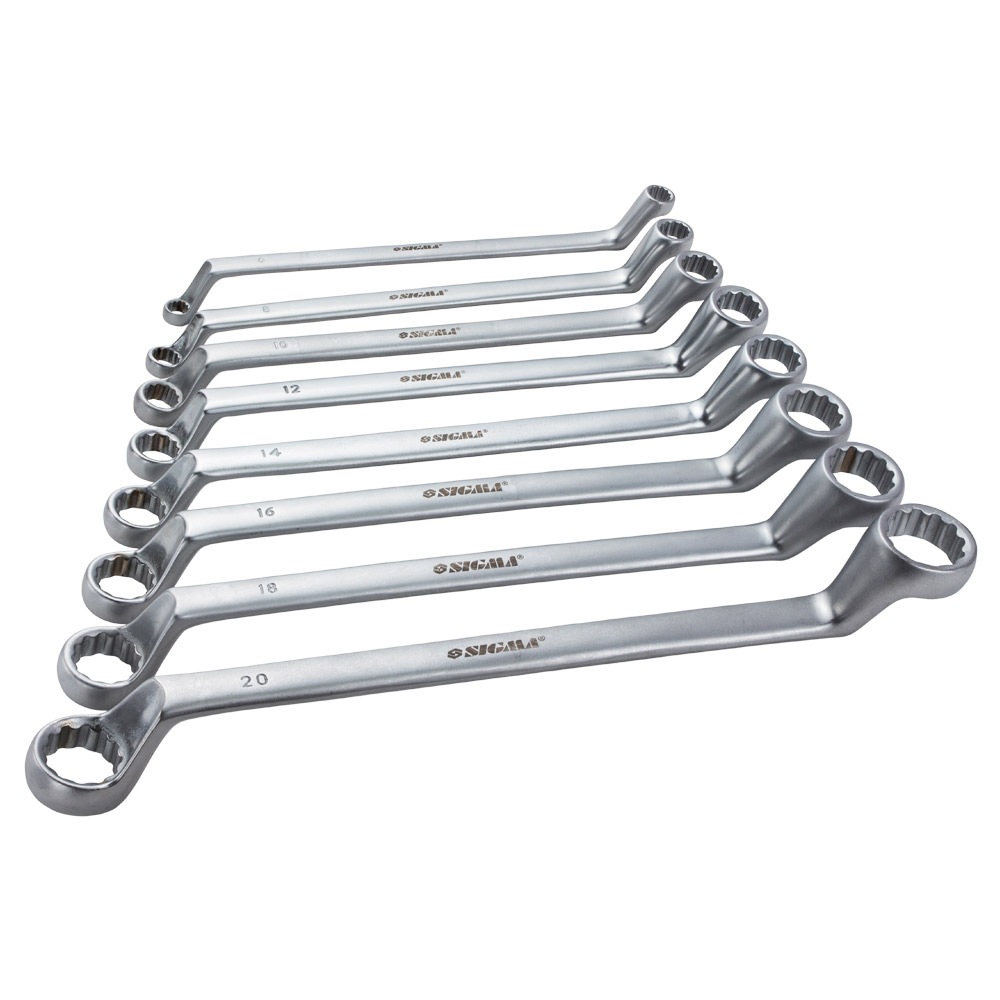 Ключі накидні Sigma CrV satine 8 шт 6-20 мм