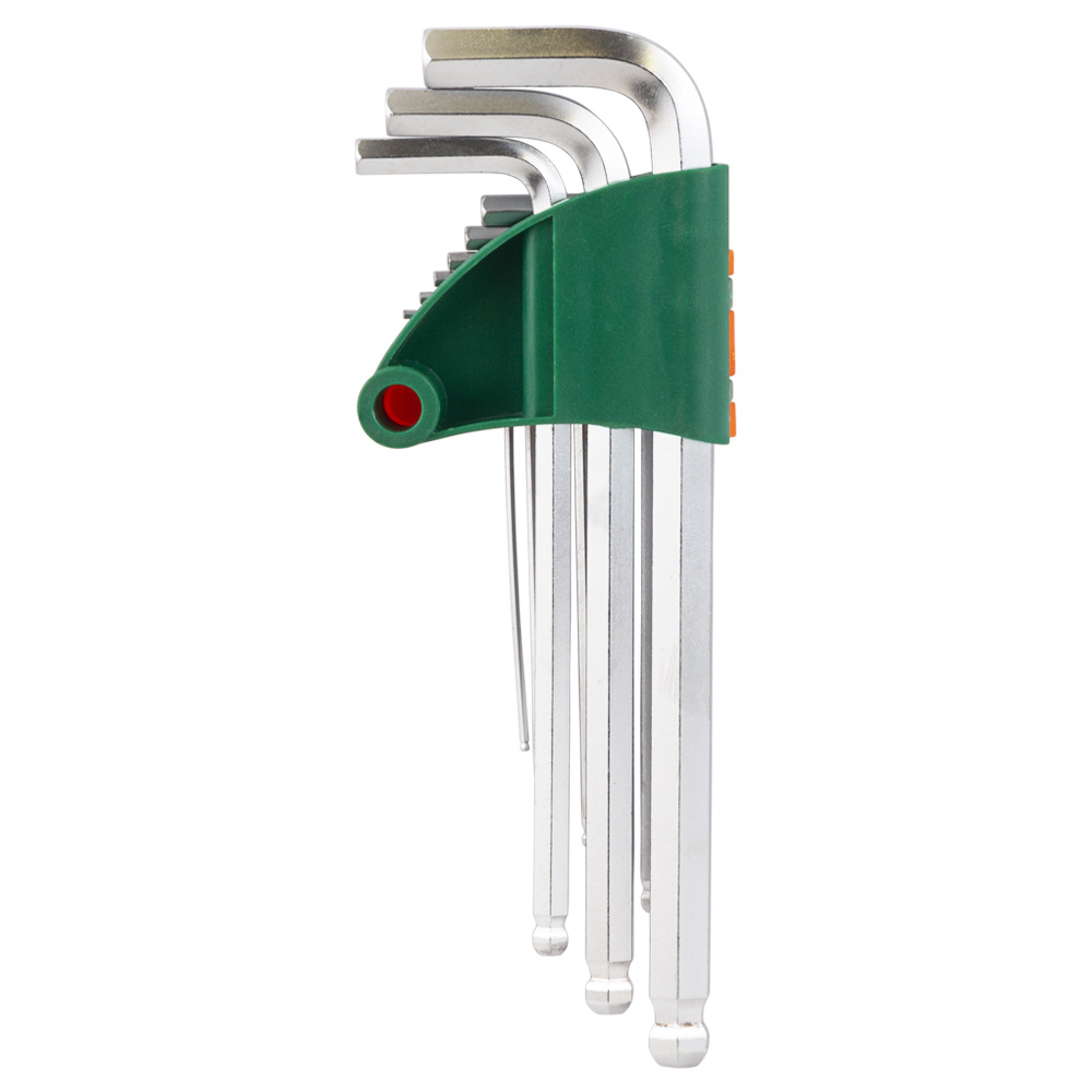 Ключі шестигранні Grad CrV 9 шт. 1.5-10 мм (середні куля)