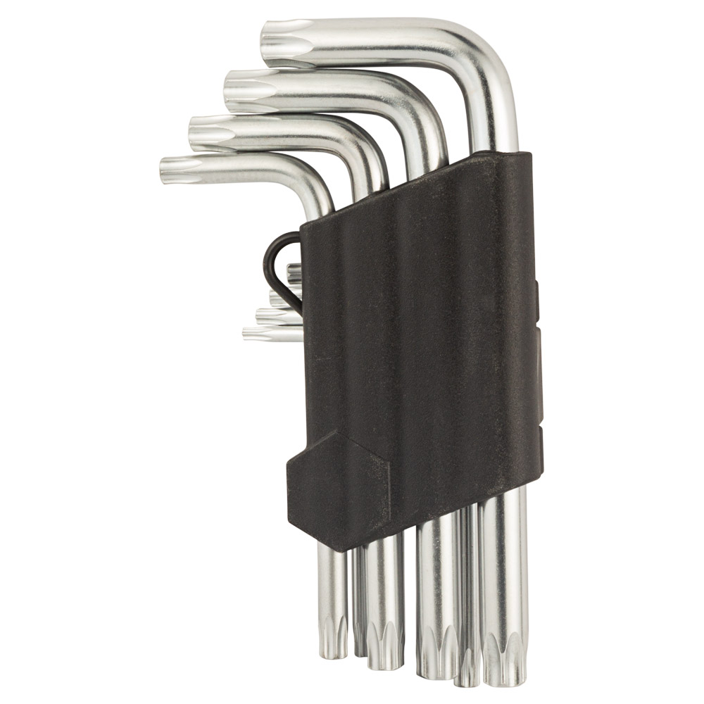 Ключі Sigma Torx CrV 9 шт. T10-T50 мм (короткі з отвором)