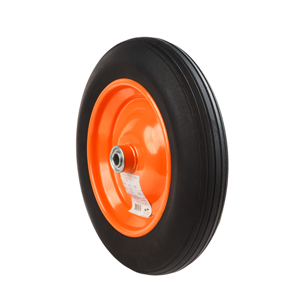 Колесо для тачки Flora безкамерне гумове 14" (3.50-8) 330 x 60 мм вісь Ø16 мм довжина 90 мм