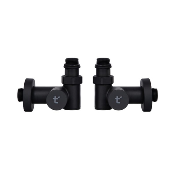 Комплект кранів Thermo Alliance Standart 1/2" чорний, для рушникосушарки кутовий (SF395W15HEB)