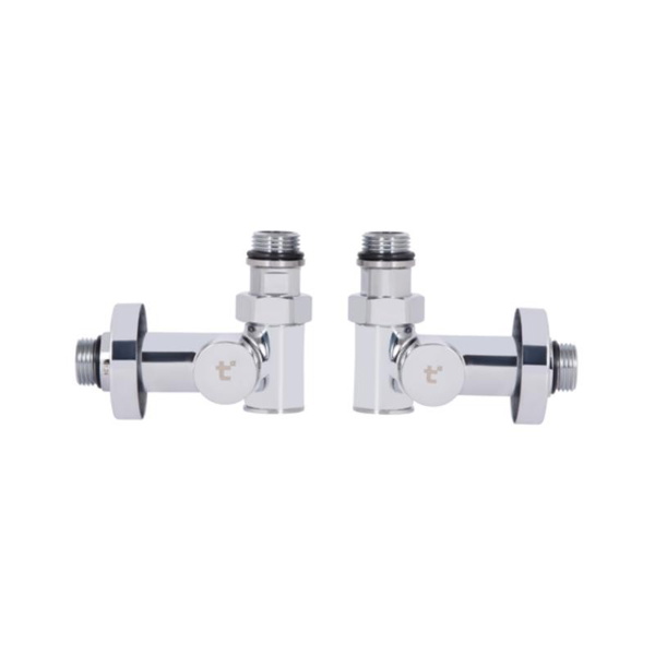 Комплект кранів Thermo Alliance Standart 1/2" хром, для рушникосушарки кутовий (SF395W15HE)