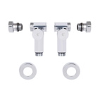Комплект кранів Thermo Alliance Standart 1/2" хром, для рушникосушарки кутовий (SF395W15HE)