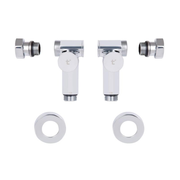 Комплект кранів Thermo Alliance Standart 1/2" хром, для рушникосушарки кутовий (SF395W15HE)