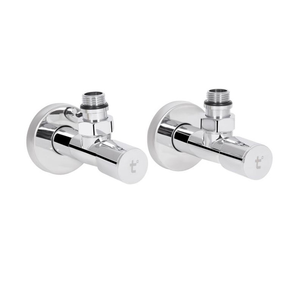 Комплект кранов Thermo Alliance Standart 1/2" НР для полотенцесушителя угловой (SF395W15)