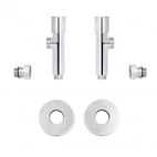 Комплект кранов Thermo Alliance Standart 1/2" НР для полотенцесушителя угловой (SF395W15)