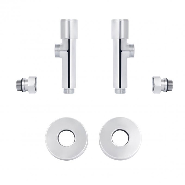 Комплект кранов Thermo Alliance Standart 1/2" НР для полотенцесушителя угловой (SF395W15)
