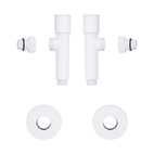 Комплект кранів Thermo Alliance Standart 1/2" З для рушникосушарки кутовий білий (SF395W15W)