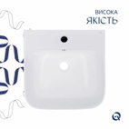 Комплект Qtap Crow: Раковина підлогова моноблок 445 x 420 x 840 мм White + Донний клапан PU02O