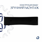 Комплект Qtap Nando LT: Раковина підвісна прямокутна 500 х 420 х 130 мм Matt Black + Донний клапан PU03O