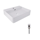Комплект Qtap Nando LT: Раковина підвісна прямокутна 500 х 420 х 130 мм White + Донний клапан PU02O