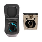 Комплект Qtap Tern Anthracite 3 в 1: унитаз подвесной Ultra Quiet + биде подвесное + раковина накладная (QTTERAN49161)