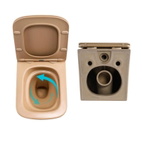 Комплект Qtap Tern Beige 3 в 1: унітаз підвісний Ultra Quiet + біде підвісне + раковина накладна (QTTERSB49163)