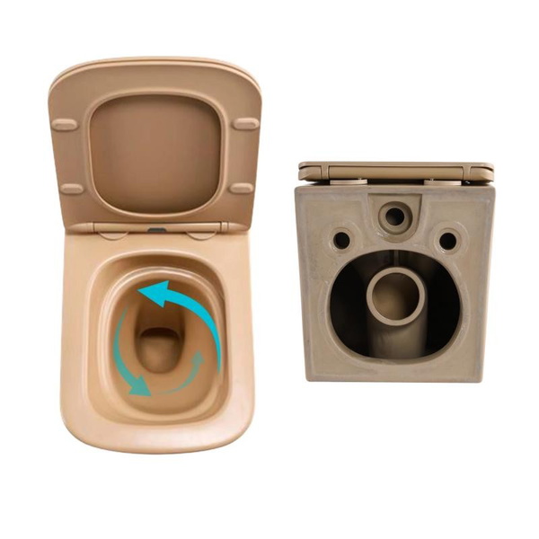 Комплект Qtap Tern Beige 3 в 1: унітаз підвісний Ultra Quiet + біде підвісне + раковина накладна (QTTERSB49163)