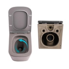 Комплект Qtap Tern Stone grey 3 в 1: унітаз підвісний Ultra Quiet + біде підвісне + раковина накладна (QTTERSG49162)