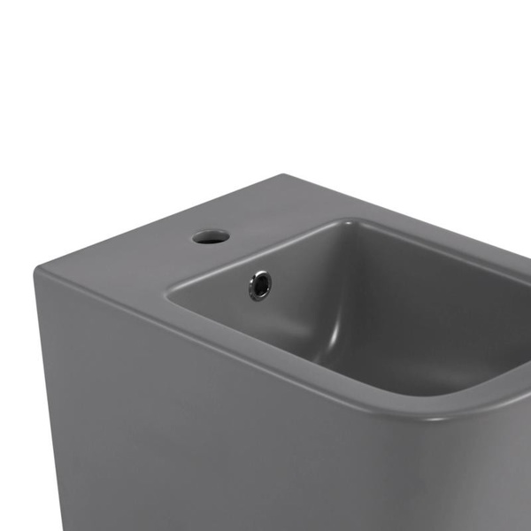 Комплект Qtap Tern Stone grey 3 в 1: унітаз підвісний Ultra Quiet + біде підвісне + раковина накладна (QTTERSG49162)